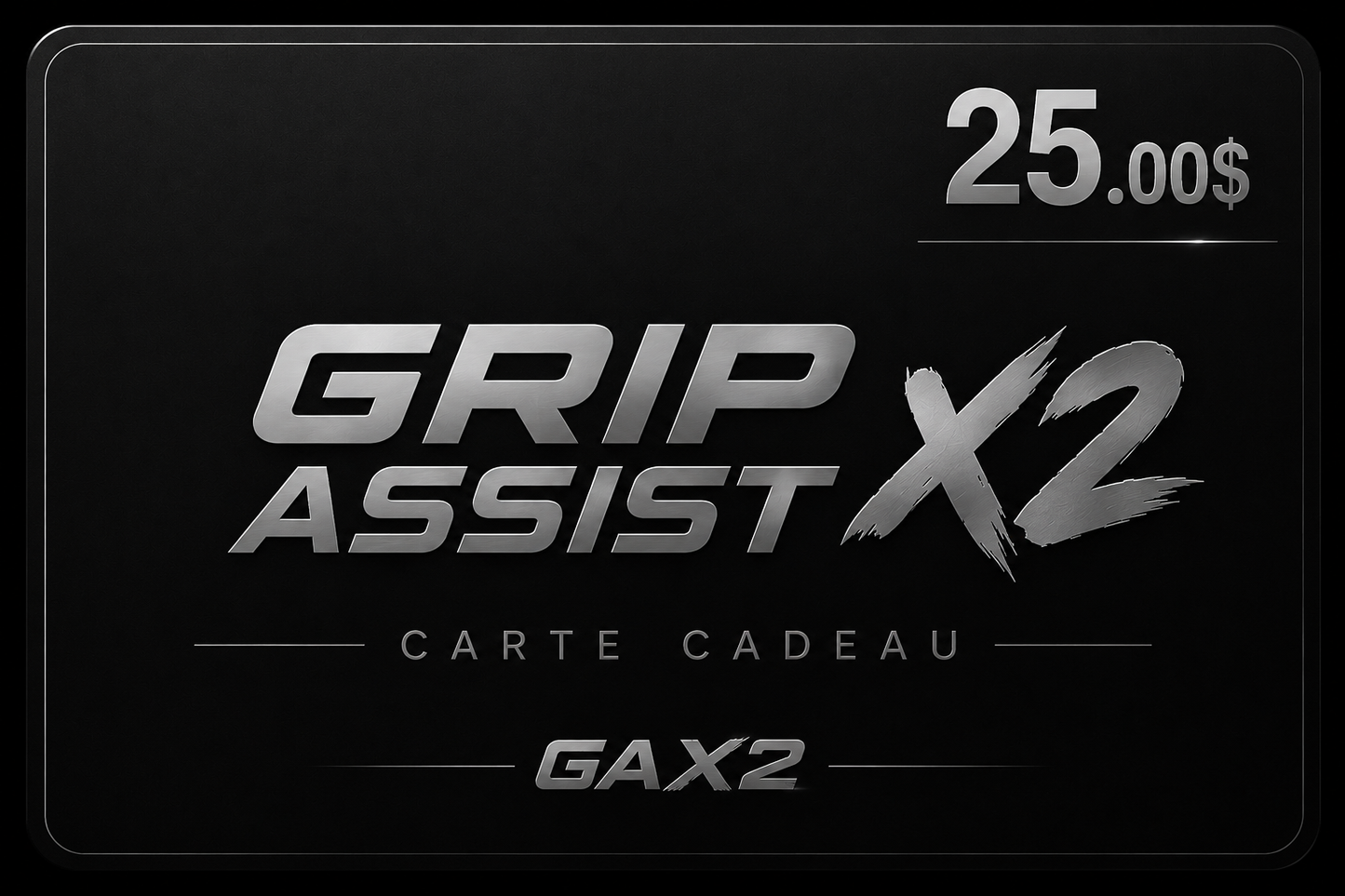 Carte cadeau 25.00$ à 100.00$