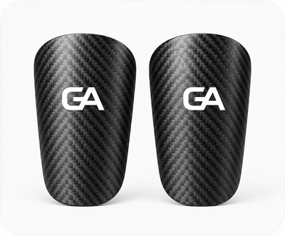 Mini protège-tibias 100 % carbone Grip Assist X2 avec logo GA