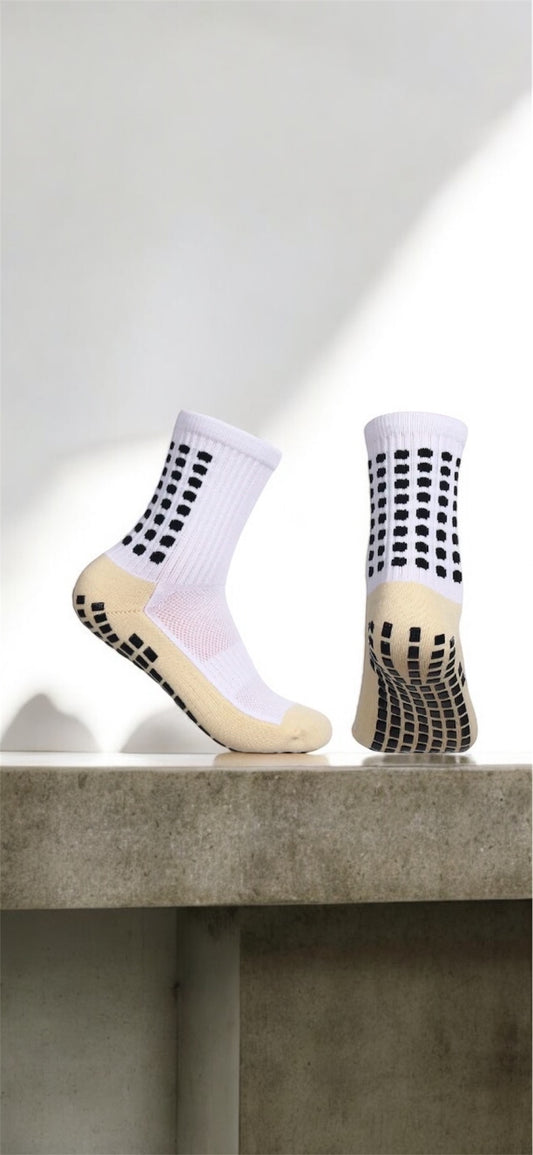 Bas Chausettes Grip Socks Blanc